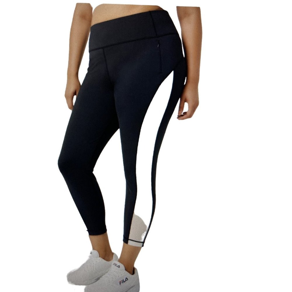 Fila Black and White Ankle Cropped Leggings